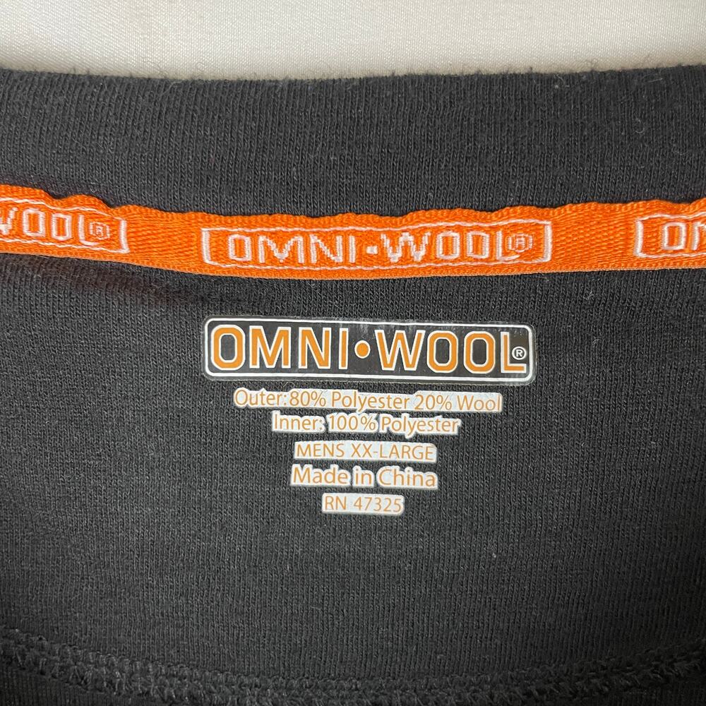 Omni-Wool Wool Blend Base Layer Black Long Sleeve… - image 4